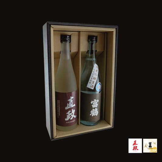 【春ギフト・食卓セット】直政 鐘の丸 + 富鶴 純米吟醸 吟吹雪 生酒|送料込み 7,500円
