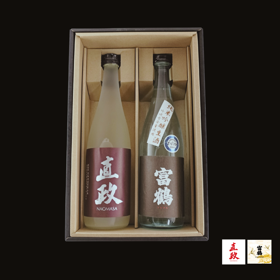 【春ギフト・食卓セット】直政 鐘の丸 ＋ 富鶴 純米吟醸 吟吹雪 生酒｜送料込み 7,500円